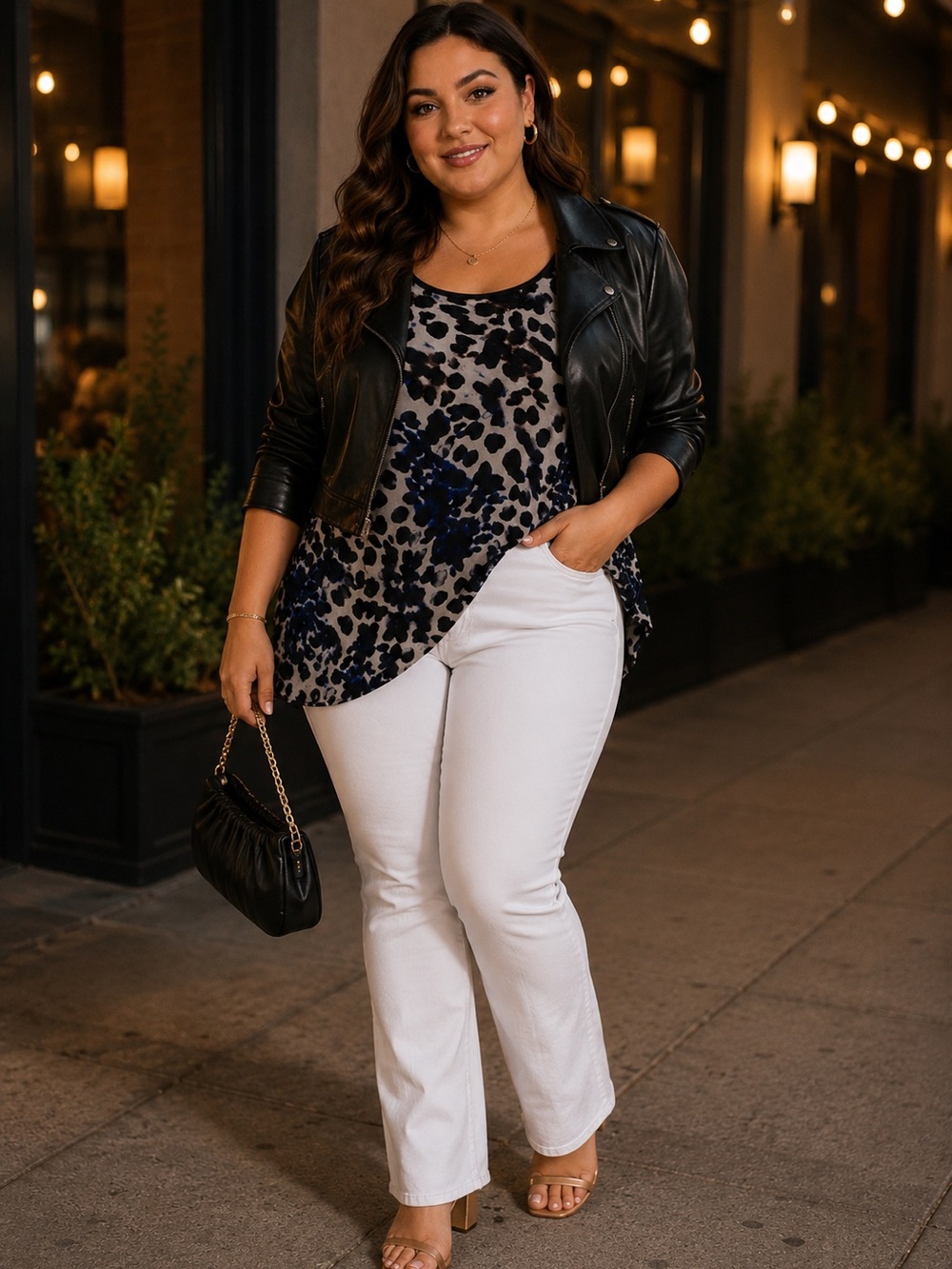 Plus Size 3X Animal Print Blouse| Modern Night Out Top | Curvy Fashion